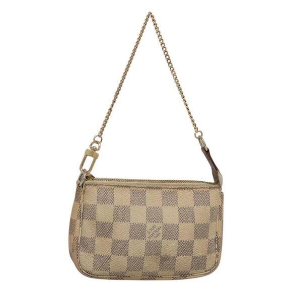 LOUIS VUITTON Damier Azur Mini Pochette Accessoires Pouch N63005 Auth 117763 - Picture 1 of 15